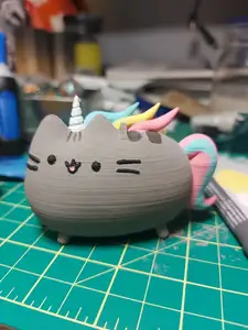 Unicorn pusheen cat ornament