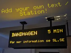 Stockholm Subway LED Sign - Customizable!