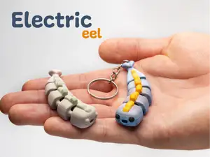 Tiny Electric eel - Articulated & Keychain