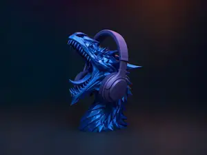 Dragon Headphone Stand – Low-Poly 3D Model