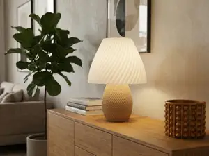 Modern Spiral Mushroom Lamp Table E14 Light