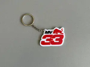 Max Verstappen 33 keychain with bull