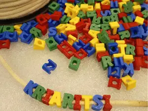 letter and numbers beads various fonts