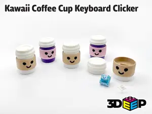 Kawaii Coffee Cup Keyboard Clicker - No Supports