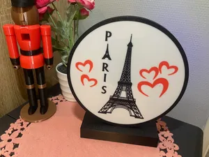 LED Ring Lamp Lightbox Paris / LED Lantern