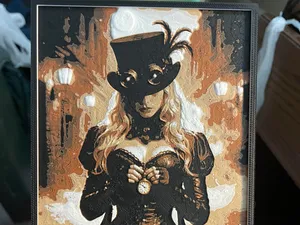 SteamPunk Woman with a Watch Hueforge