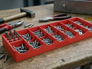 Modular Toolbox Organizer with Bit Holder Inserts