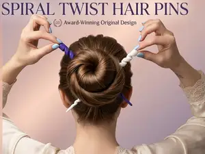 Spiral twist hair pins