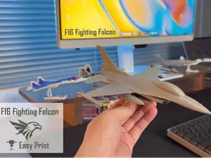 F16 Fighting Falcon 3D 2026 - easy print