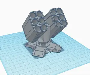 Missile Turret Pen Holder (UPDATED) - Gridfinity