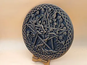 Tree of Life Pentagram Relief