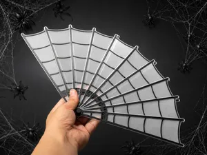 Spider Web Folding Fan