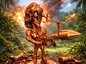 Rambo-Inspired Action Hero – Caricature Edition 