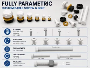 Parametric Screw, Nut & Washer Generator