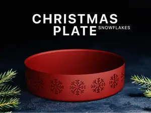 Christmas Plate - Snowflakes