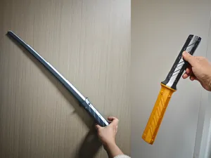 赛博双武士刀-磁吸收纳伸缩刀-A1 mini可打