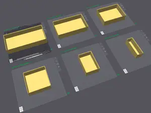 Gridfinity Bin 3x1 up to x6 U6 Fingerslide Magnets