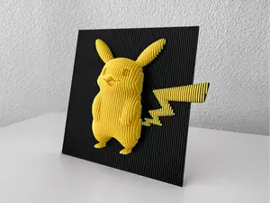 Pikachu Layered Sculpture