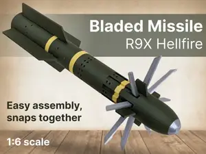 Hellfire R9X Missile with Kinetic Blades (1:6)