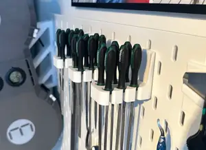 Needle file hanger for IKEA Skadis pegboard