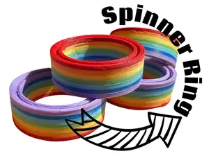 Rainbow Fidget Spinner Rings