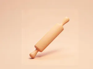 擀面杖-厨房用品幼儿认知百科-儿童涂色过家家玩具