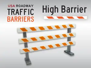 High Barrier - US Road Mini Barriers
