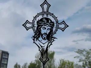 Jesus Face Cross 2D Wall Art