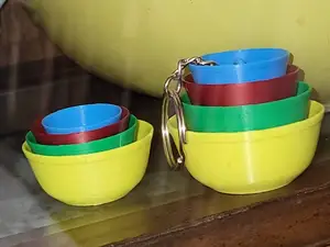 Vintage Bowl Inspired Ornament or keychain