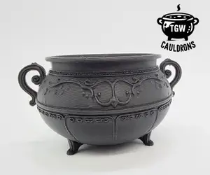 Ornate Cauldron - Flat Bottom