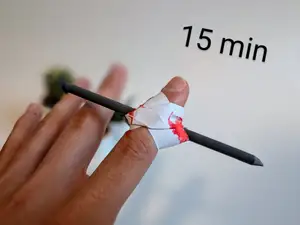 Nail trough fingger prank