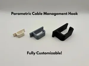Parametric Under Desk Cable Management Hook