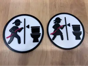 Feuerwehr Piktogramm Türschild WC (m/w)