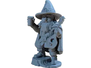 DnD Dwarf Male Bard w/ Tankard, Lute