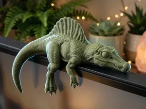 Sleepy Spinosaurus Monitor Sitter | Cute Desk Pet