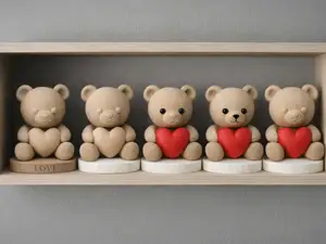 Valentinstag Teddybär mit und ohne AMS mehrteilig