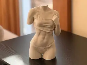 Bust of fit woman in flowy tank top