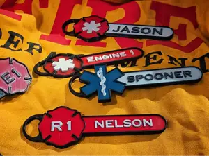 Firefighter / EMT Customizable Keychain