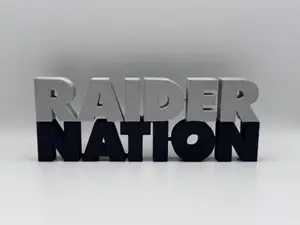 RAIDER NATION Wordmark Desk Ornament Decoration