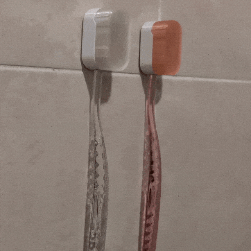 Self-Closing Toothbrush Holder