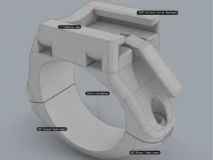 Bicycle Flashlight mount for 32mm Handlebar