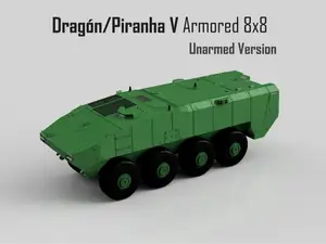 Dragón/Piranha V Armored 8x8 - Unarmed Version