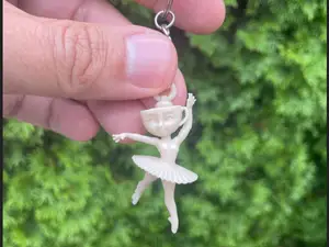 Ballerina Cappuccina Italian Brainrot Keychain –3D