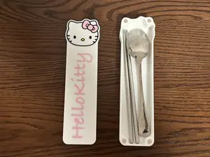 HelloKitty造型磁吸筷子、刀叉收纳盒,文具盒