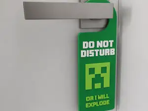 Door hanger - Do not disturb - Minecraft Creeper