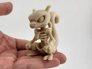 Mewtwo Skeleton Figurine 3D Printed Pokemon Model