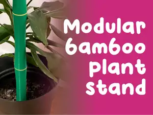 Modular bamboo plant stand