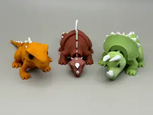 Trio de Mini Créatures Préhistoriques Articulés