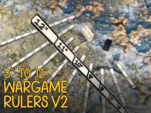 Wargame Competitive Rulers - 3 to 12 inches