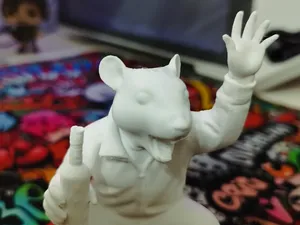 Slavic Rat Relaxing and Crouching